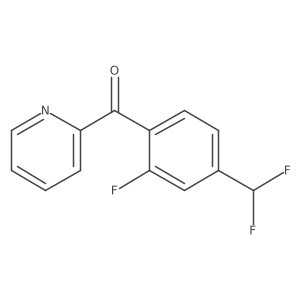 2-(2-Fluoro-4-(difluoromethyl)benzoyl)pyridine结构式