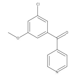 (3-Chloro-5-methoxyphenyl)(pyridin-4-yl)methanone结构式