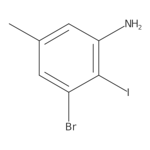 3-Bromo-2-iodo-5-methylaniline Structure