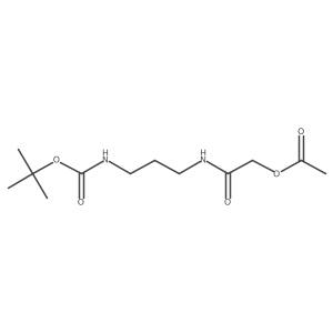 2-((3-((Tert-butoxycarbonyl)amino)propyl)amino)-2-oxoethyl acetate Structure