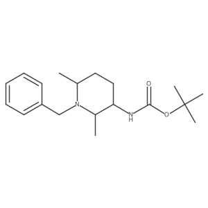 tert-butyl N-(1-benzyl-2,6-dimethylpiperidin-3-yl)carbamate结构式