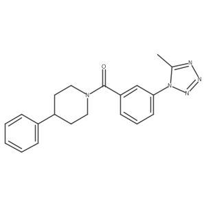 [3-(5-methyl-1H-tetrazol-1-yl)phenyl](4-phenylpiperidin-1-yl)methanone Structure
