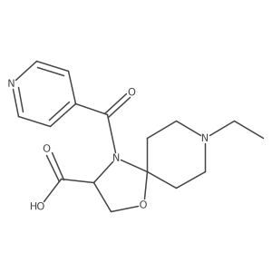 8-Ethyl-4-(pyridine-4-carbonyl)-1-oxa-4,8-diazaspiro[4.5]decane-3-carboxylic acid Structure