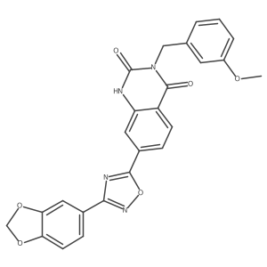 7-[3-(1,3-benzodioxol-5-yl)-1,2,4-oxadiazol-5-yl]-3-(3-methoxybenzyl)quinazoline-2,4(1H,3H)-dione Structure