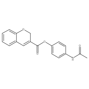 4-Acetamidophenyl 2H-chromene-3-carboxylate结构式