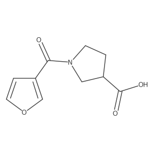 1-(Furan-3-carbonyl)pyrrolidine-3-carboxylic acid结构式