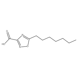 5-Heptyl-1,2,4-oxadiazole-3-carboxylic acid Structure