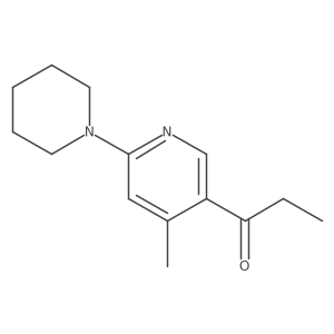 1-(4-Methyl-6-(piperidin-1-yl)pyridin-3-yl)propan-1-one结构式
