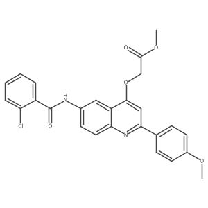 Methyl 2-{[6-(2-chlorobenzamido)-2-(4-methoxyphenyl)quinolin-4-YL]oxy}acetate Structure