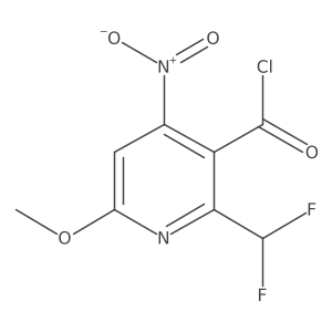 2-(Difluoromethyl)-6-methoxy-4-nitropyridine-3-carbonyl chloride Structure