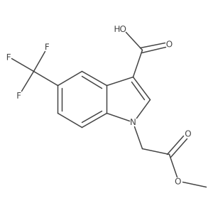 1-((Methoxycarbonyl)methyl)-5-(trifluoromethyl)-1h-indole-3-carboxylic acid结构式