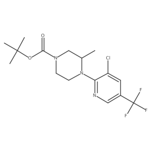 tert-Butyl 4-(3-chloro-5-(trifluoromethyl)pyridin-2-yl)-3-methylpiperazine-1-carboxylate结构式