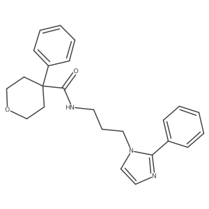 4-phenyl-N-[3-(2-phenyl-1H-imidazol-1-yl)propyl]oxane-4-carboxamide结构式