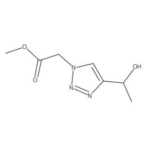methyl 2-[4-(1-hydroxyethyl)-1H-1,2,3-triazol-1-yl]acetate结构式