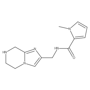 1-Methyl-N-((5,6,7,8-tetrahydroimidazo[1,2-a]pyrazin-2-yl)methyl)-1H-pyrrole-2-carboxamide结构式