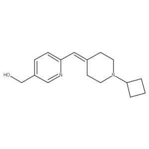 [6-[(1-cyclobutyl-4-piperidylidene)methyl]-3-pyridyl]methanol结构式