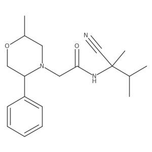 N-(1-cyano-1,2-dimethylpropyl)-2-(2-methyl-5-phenylmorpholin-4-yl)acetamide Structure