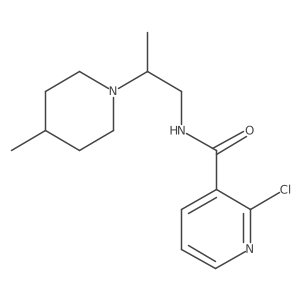 2-chloro-N-[2-(4-methylpiperidin-1-yl)propyl]pyridine-3-carboxamide结构式