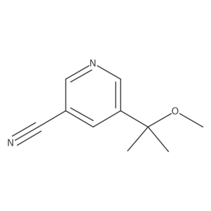 3-Pyridinecarbonitrile, 5-(1-methoxy-1-methylethyl)- Structure