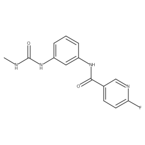 6-fluoro-N-{3-[(methylcarbamoyl)amino]phenyl}pyridine-3-carboxamide结构式