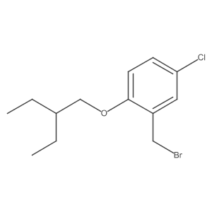 2-(Bromomethyl)-4-chloro-1-(2-ethylbutoxy)benzene Structure