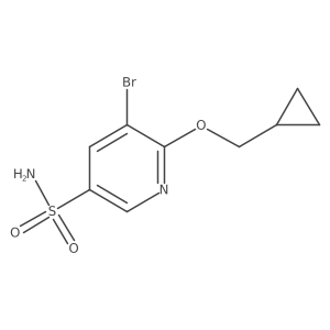 5-Bromo-6-(cyclopropylmethoxy)pyridine-3-sulfonamide结构式