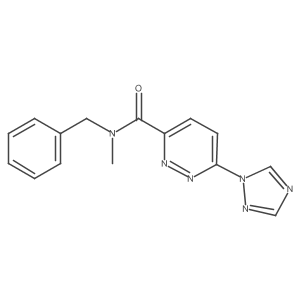 N-benzyl-N-methyl-6-(1H-1,2,4-triazol-1-yl)pyridazine-3-carboxamide结构式