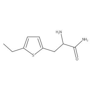 2-Amino-3-(5-ethylthiophen-2-yl)propanamide Structure