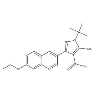 5-Amino-1-Tert-Butyl-3-(7-Ethoxyquinolin-3-Yl)-1h-Pyrazole-4-Carboxamide Structure