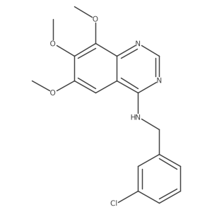 n-[(3-Chlorophenyl)methyl]-6,7,8-trimethoxy-4-quinazolinamine Structure