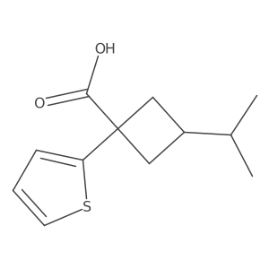 3-(Propan-2-yl)-1-(thiophen-2-yl)cyclobutane-1-carboxylic acid Structure