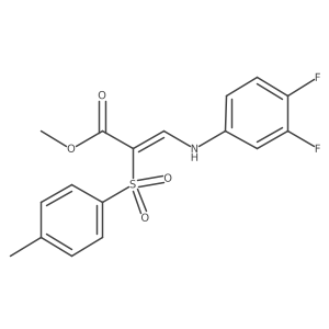 methyl (2Z)-3-[(3,4-difluorophenyl)amino]-2-[(4-methylphenyl)sulfonyl]acrylate结构式