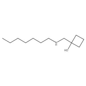 1-[(Heptylamino)methyl]cyclobutan-1-ol结构式