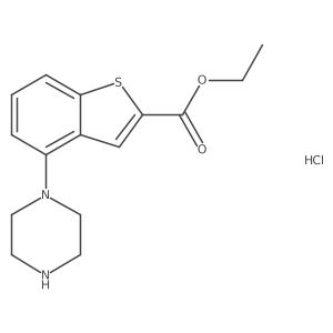 Ethyl-4-(1-piperazinyl)benzo[b]thiophene-2-carboxylate monohydrochloride结构式
