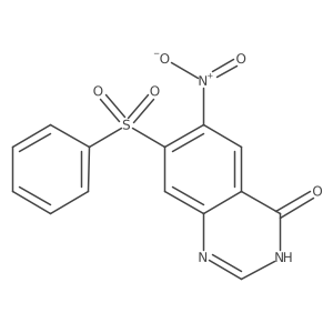 6-nitro-7-(phenylsulfonyl)quinazolin-4(3H)-one结构式