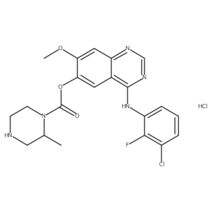 [4-(3-Chloro-2-fluoroanilino)-7-methoxyquinazolin-6-yl] 2-methylpiperazine-1-carboxylate;hydrochloride结构式