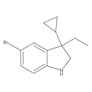 5-Bromo-3-cyclopropyl-3-ethyl-2,3-dihydro-1H-indole Structure