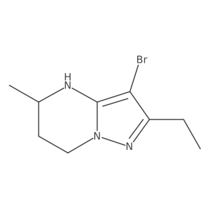 3-Bromo-2-ethyl-5-methyl-4H,5H,6H,7H-pyrazolo[1,5-a]pyrimidine Structure