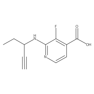 3-Fluoro-2-[(pent-1-yn-3-yl)amino]pyridine-4-carboxylic acid Structure