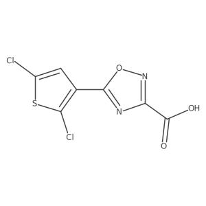 5-(2,5-Dichlorothiophen-3-yl)-1,2,4-oxadiazole-3-carboxylic acid结构式