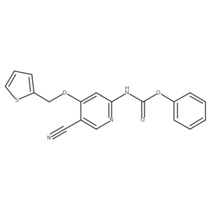 Phenyl(5-cyano-4-(thiophen-2-ylmethoxy)pyridin-2-yl)carbamate结构式