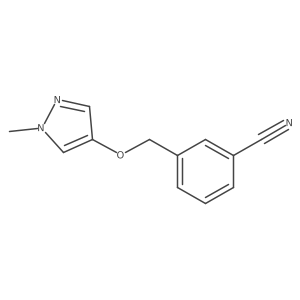 3-(((1-Methyl-1H-pyrazol-4-yl)oxy)methyl)benzonitrile Structure
