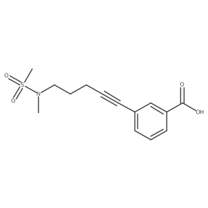 3-[5-[Methyl(methylsulfonyl)amino]pent-1-ynyl]benzoic acid结构式