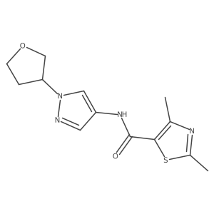 2,4-dimethyl-N-(1-(tetrahydrofuran-3-yl)-1H-pyrazol-4-yl)thiazole-5-carboxamide Structure