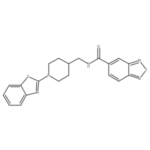 N-((1-(benzo[d]thiazol-2-yl)piperidin-4-yl)methyl)benzo[c][1,2,5]thiadiazole-5-carboxamide结构式
