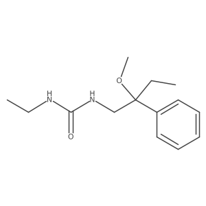 1-Ethyl-3-(2-methoxy-2-phenylbutyl)urea结构式