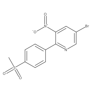 5-Bromo-2-(4-(methylsulfonyl)phenyl)-3-nitropyridine结构式