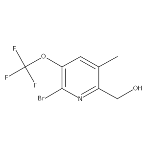 (6-Bromo-3-methyl-5-(trifluoromethoxy)pyridin-2-yl)methanol结构式