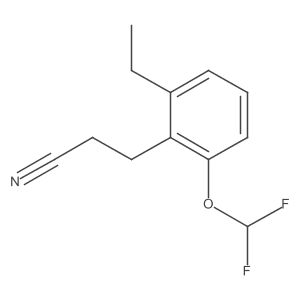 2-(Difluoromethoxy)-6-ethylphenylpropanenitrile Structure