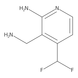 3-(Aminomethyl)-4-(difluoromethyl)pyridin-2-amine结构式
